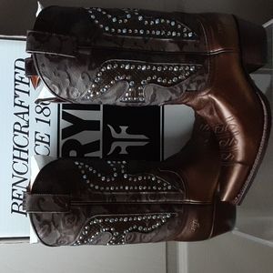 Frye 77788 Daisy Duke Crystal's Ash Brown (Bronze) Western Boots Size 7